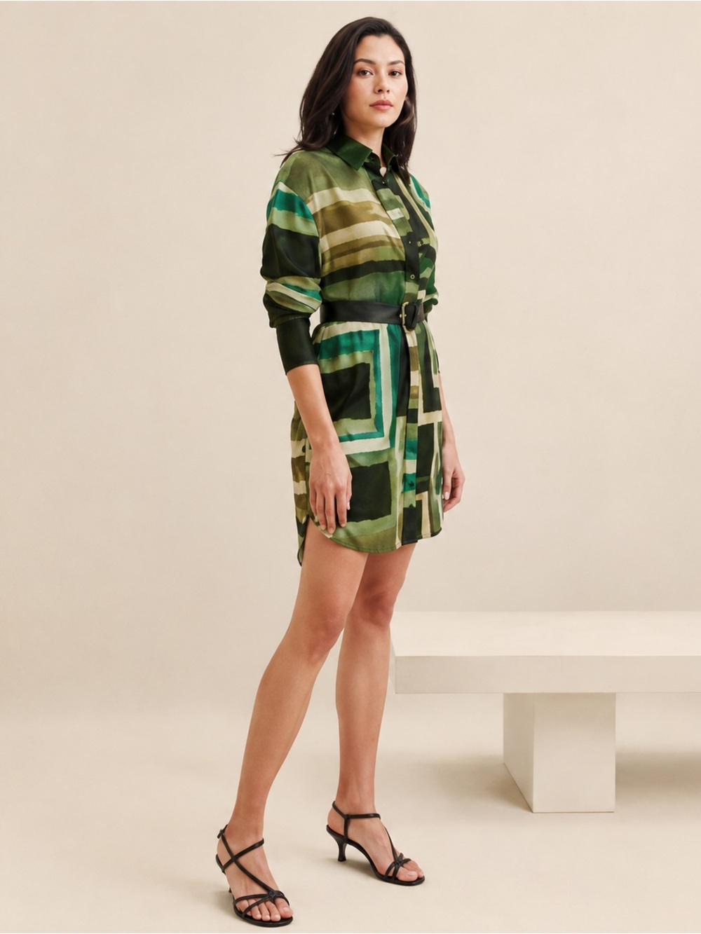 Banana Republic SATIN MINI SHIRTDRESS